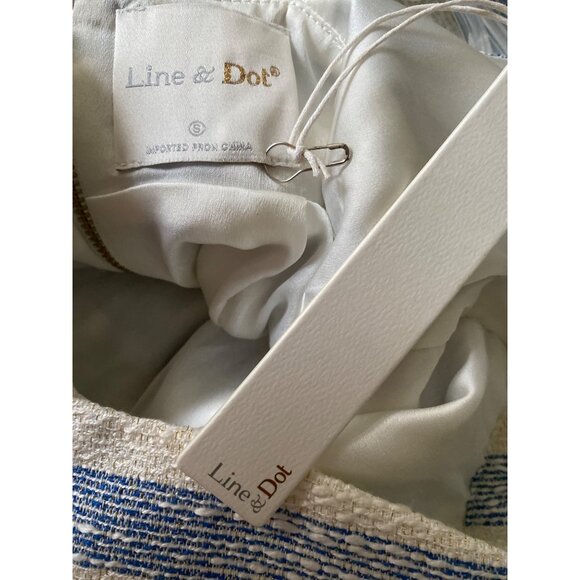 Line & Dot NWT $138 Stripe Stripe Open Back Minidress, Blue White Women's Size S - Picture 10 of 13